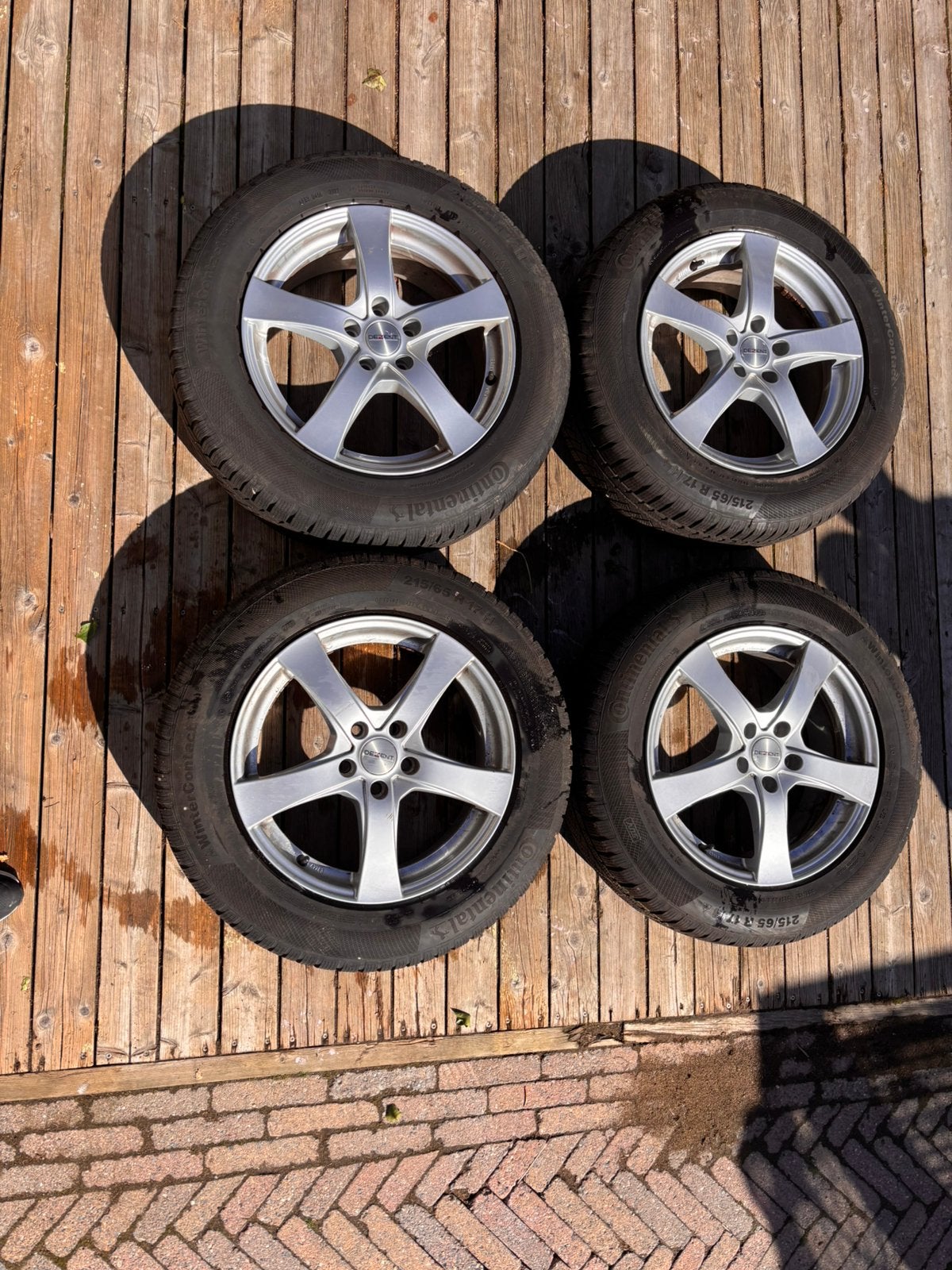 Set winterbanden 17 inch Peugeot 5008, Auto-onderdelen, Banden en Velgen, 17 inch, Personenwagen, Gebruikt