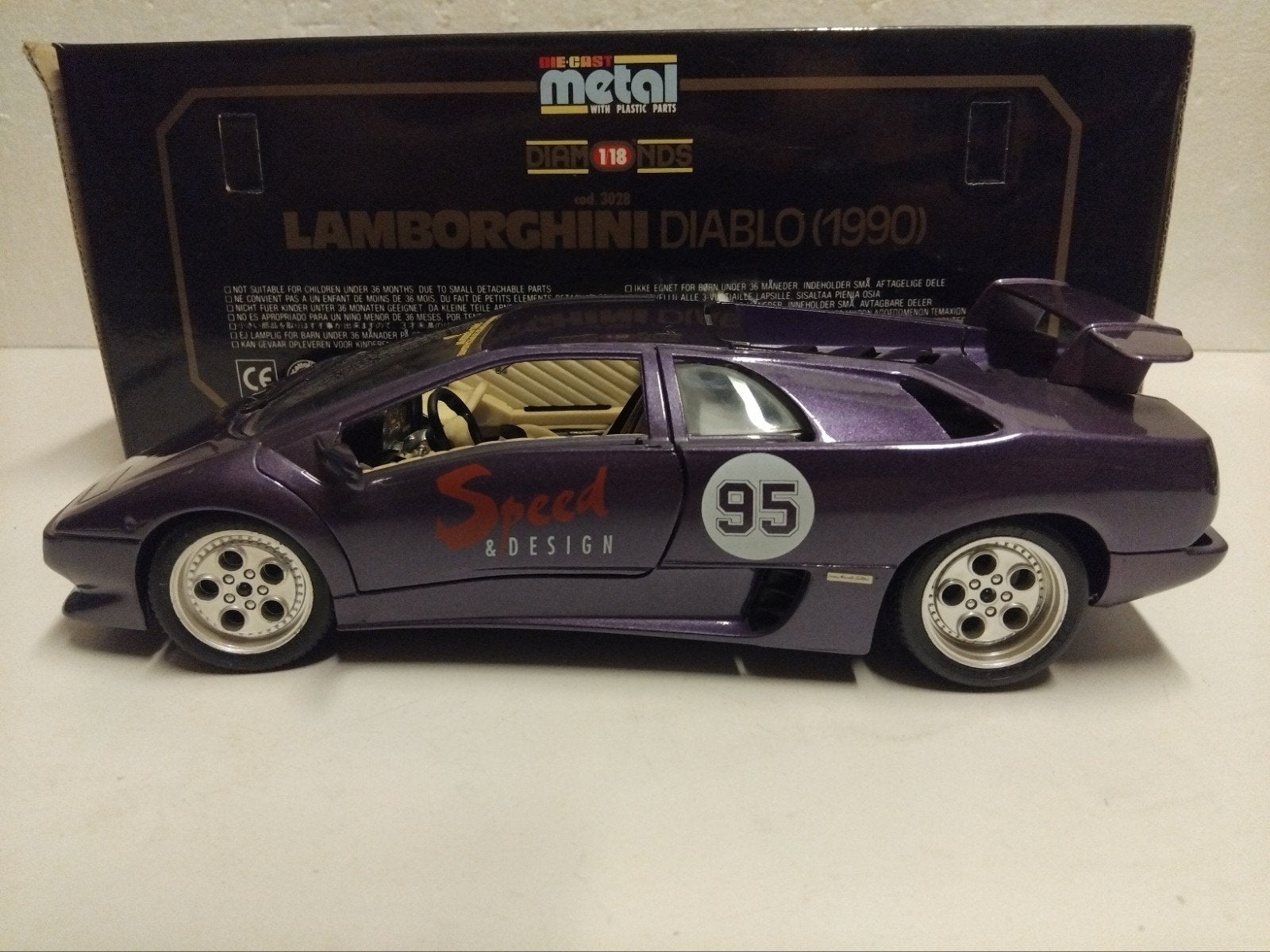 Lamborghini Diablo SpeedDesign Lambo Rijssen Import 1:18 KRD, Ophalen of Verzenden, Zo goed als nieuw, Auto, Overige merken