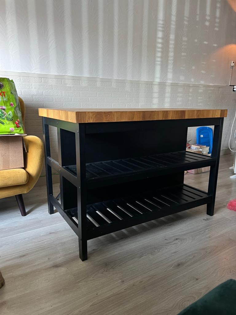 Ikea vadholma eikenhout keukeneiland, Overige typen, Ophalen, Zo goed als nieuw, IKEA