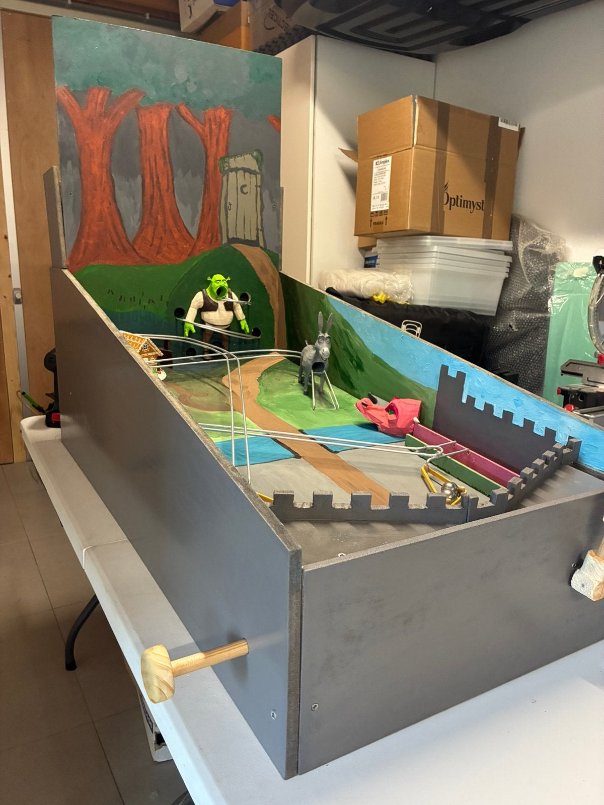 Handgemaakte Shrek flipperkast, Mechanisch, Zo goed als nieuw, Flipperkast, Ophalen