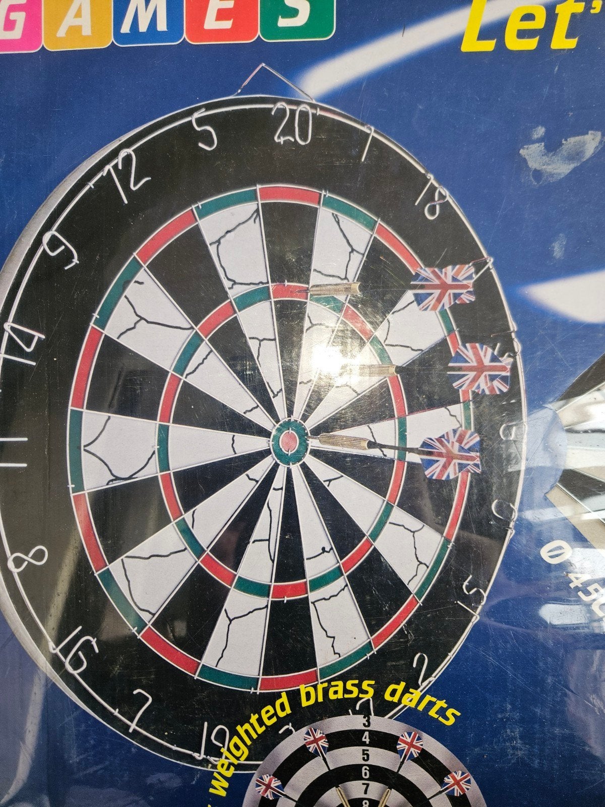 Luxe Dartspel - Dartbord met 6 gewogen messing darts, Ophalen of Verzenden, Nieuw, Dartbord met pijlen