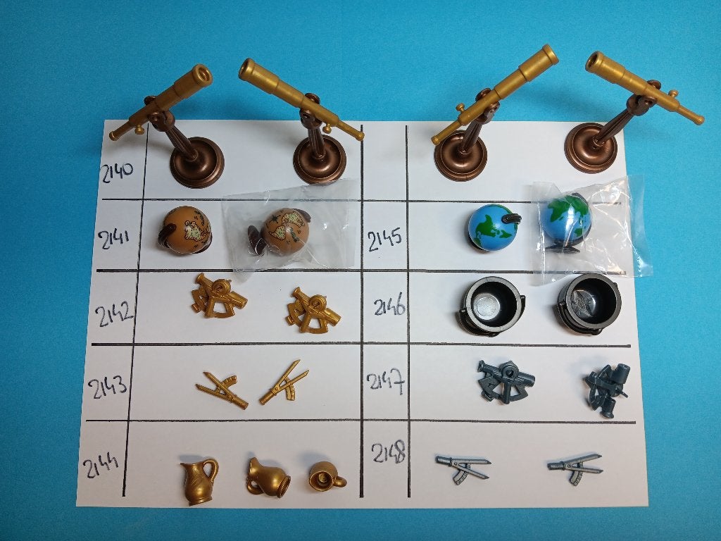 Playmobil Onderdelen 2140-48 Wereldbol Sextant Vaas Kan, Verzenden, Gebruikt, Losse onderdelen