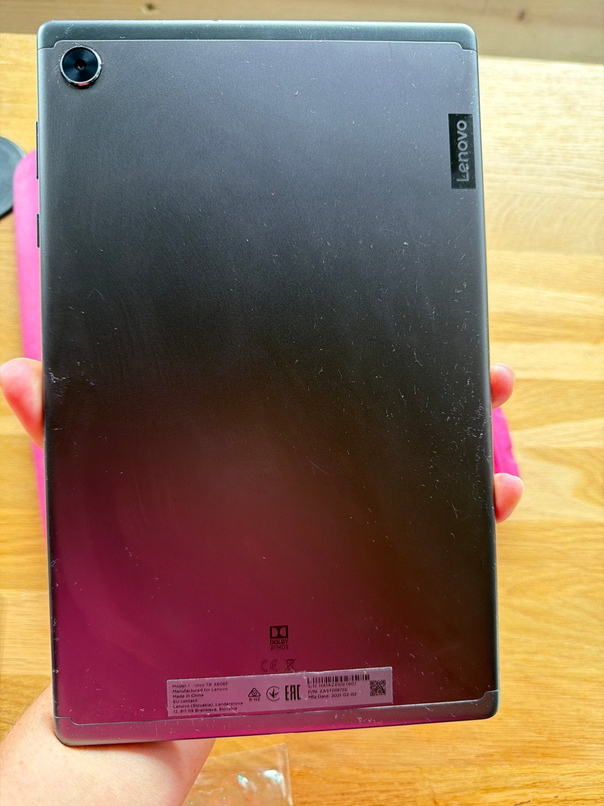 Lenovo Tab M8 (HD) 8 inch tablet met roze hoes, Computers en Software, 32 GB, 8 inch, Ophalen of Verzenden, Zo goed als nieuw