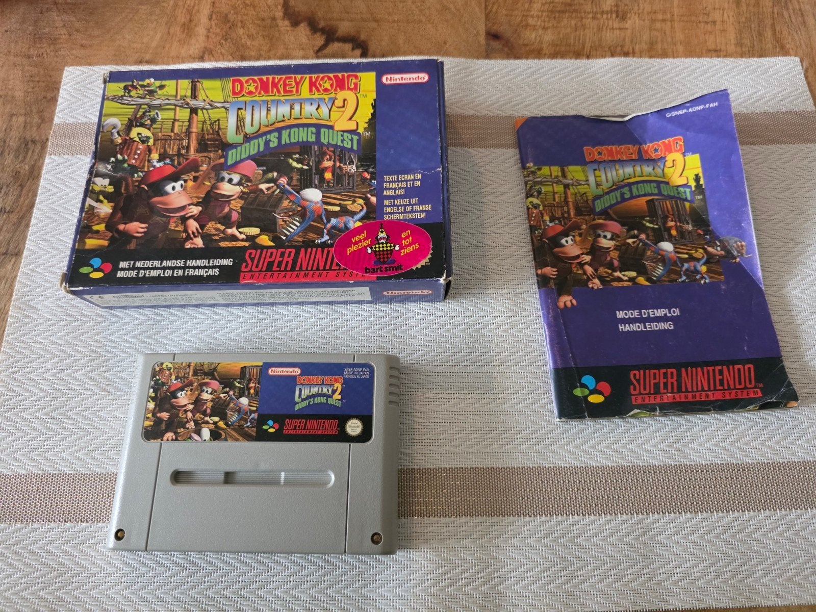 Donkey Kong Country 2 SNES - Compleet met doos en boekje, Ophalen of Verzenden, Gebruikt, Zonder controller, Met games