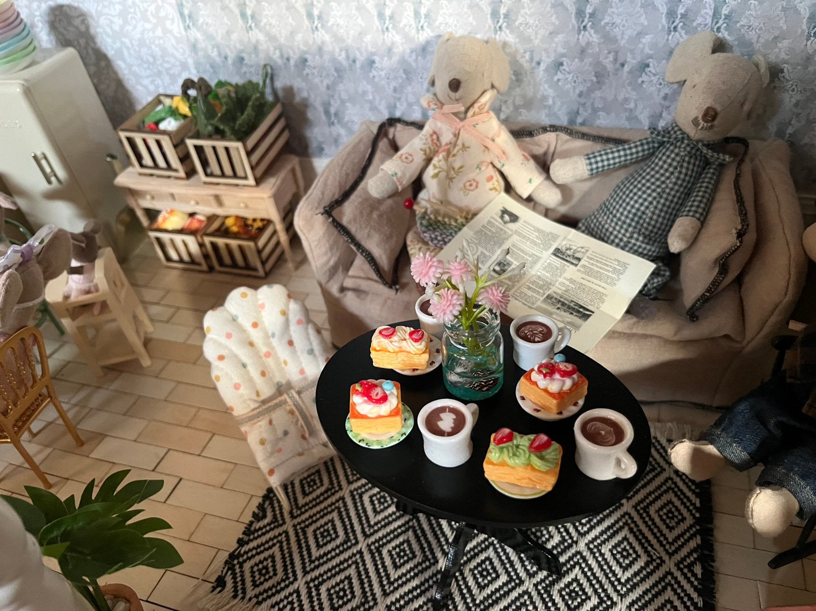 4 taartjes poppen/ maileg huis  incl verzenden, Ophalen, Nieuw, Poppenhuis