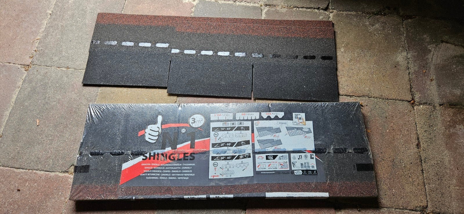 IKO N1 Shingles Recht Zwart, Ophalen, Overige materialen, Zwart, Nieuw
