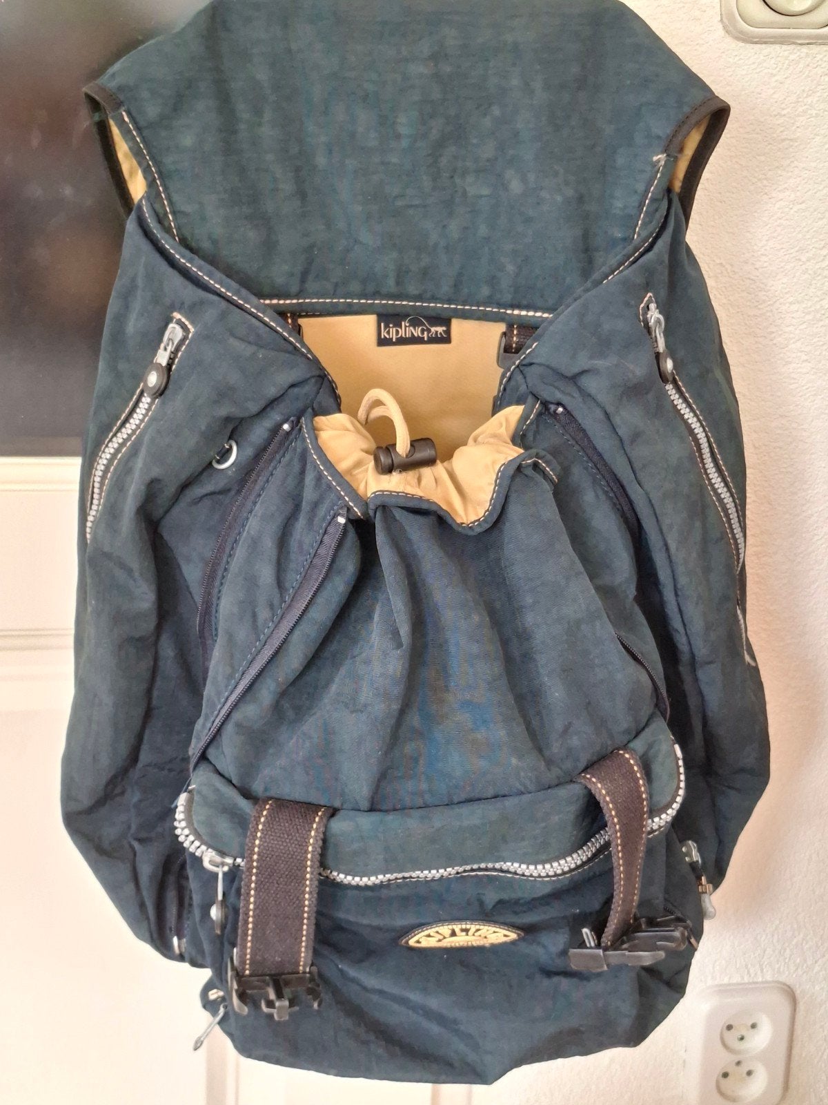 Kipling Rugzak - Donkerblauw, Gebruikt, Sieraden, Tassen en Uiterlijk, Gebruikt, Kipling, 25 tot 40 cm, Ophalen