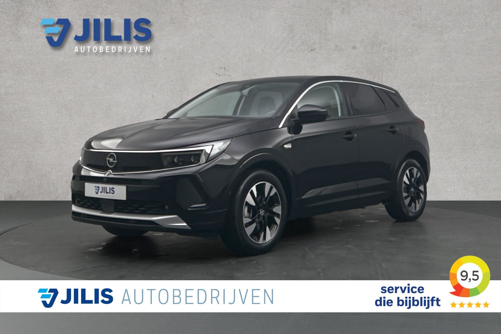 Opel Grandland PHEV Elegance 165 kW | Half lederen bekleding, Auto's, 4 cilinders, 181 pk, Leder en Stof, Zwart
