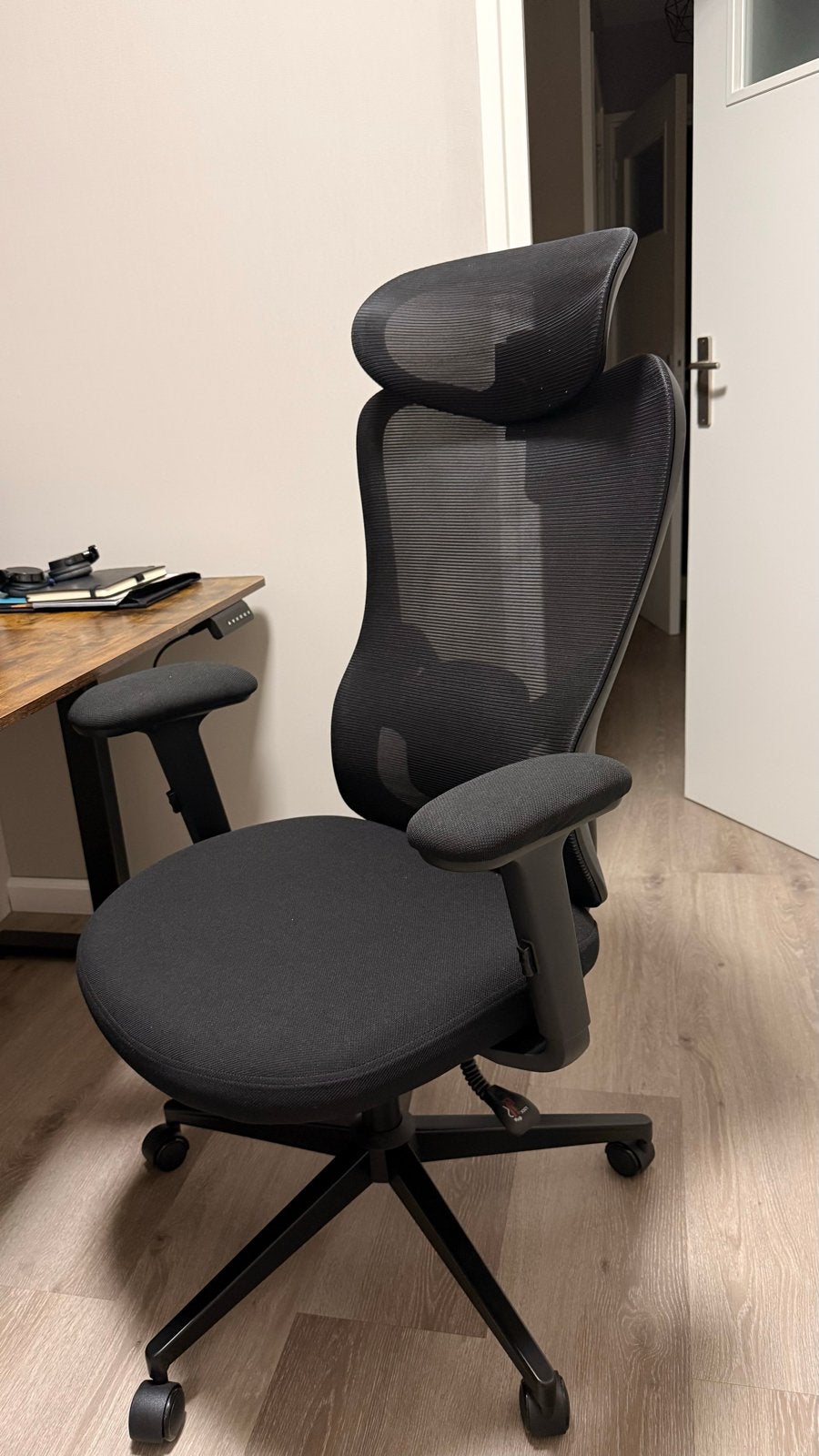 Ergonomische Bureaustoel - Zwart, Zo goed als nieuw, Ophalen, Zwart, Zo goed als nieuw, Bureaustoel