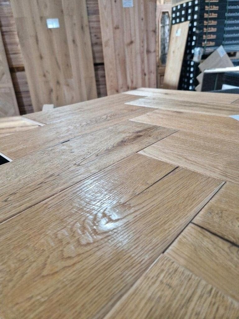 RESTPARTIJ 242 m2;VINTAGE VISGRAAT HANDGESCHRAAPT, Ophalen, Nieuw, 75 m² of meer, Laminaat