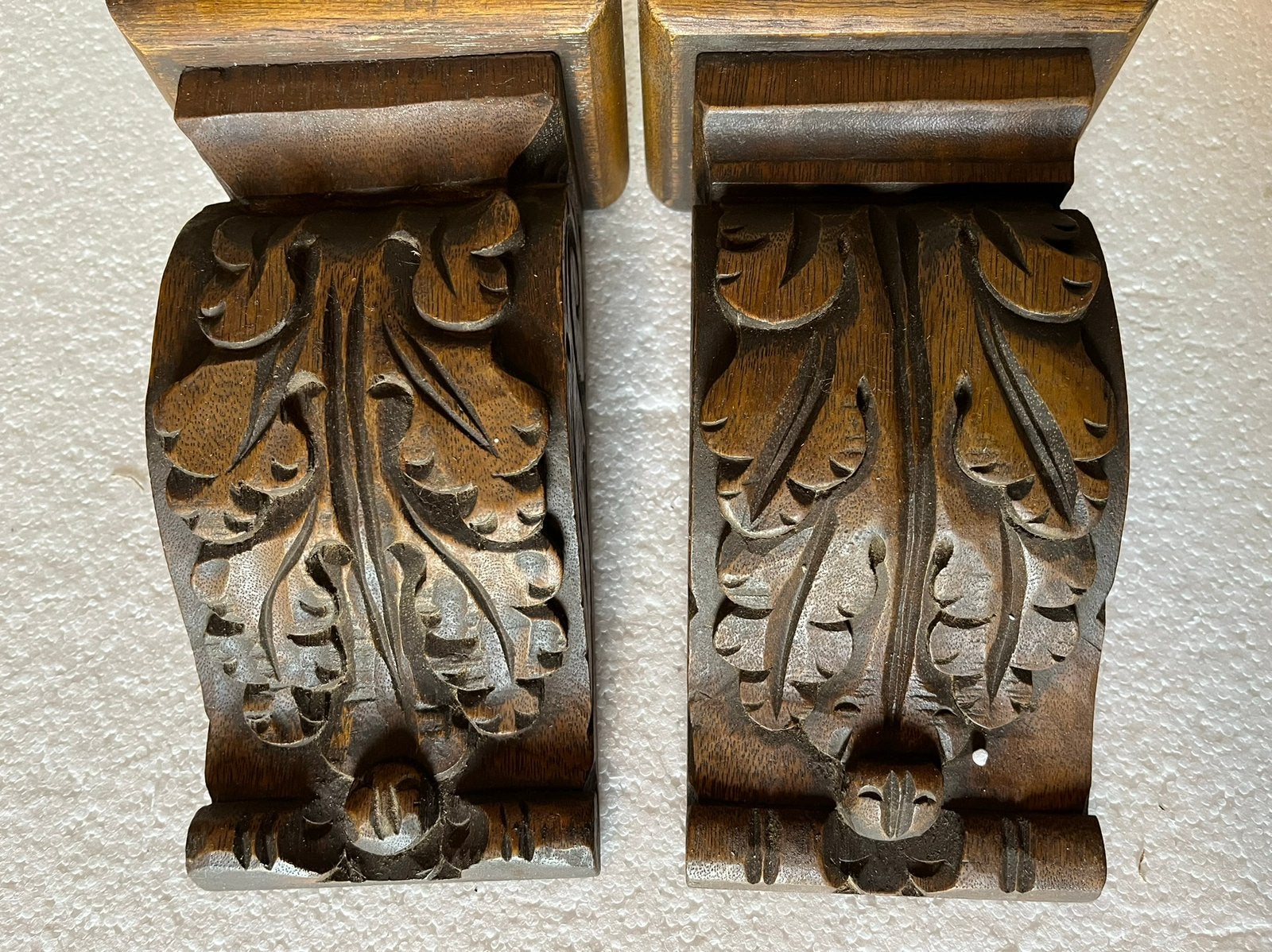 Set van 2 houten consoles. Wand steunen., Ophalen of Verzenden