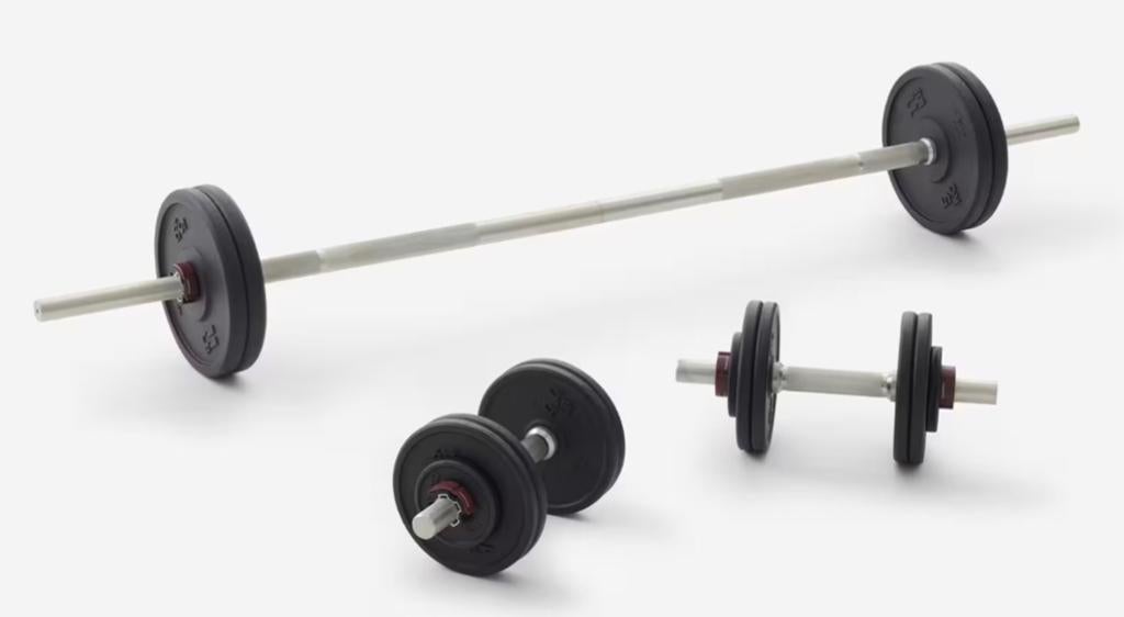 CORENGTH Halterset 50kg, Sport en Fitness, Fitnessmaterialen, Ophalen, Zo goed als nieuw, Benen, Halterset