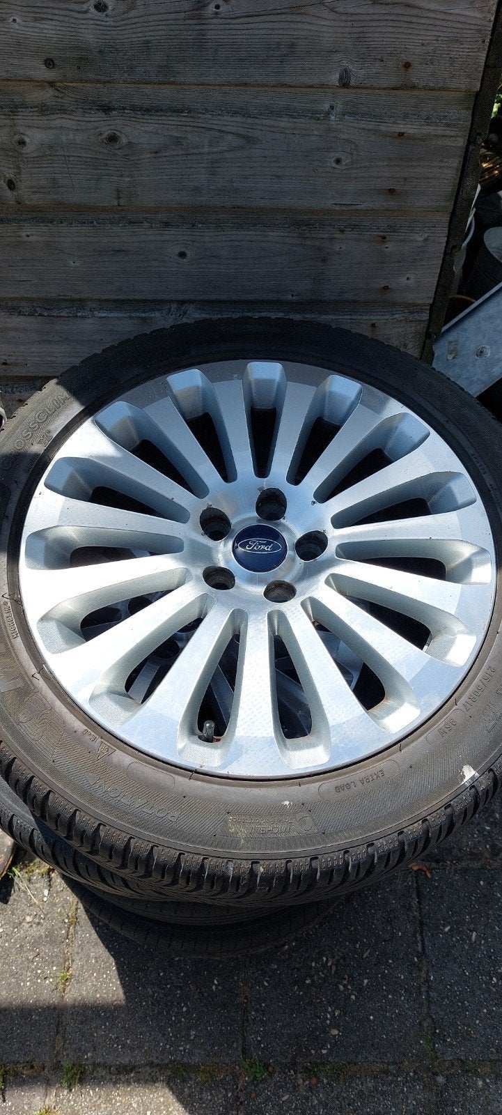 4 originele Ford Ronal velgen 17 inch met banden, Ophalen, Gebruikt, 17 inch, Banden en Velgen