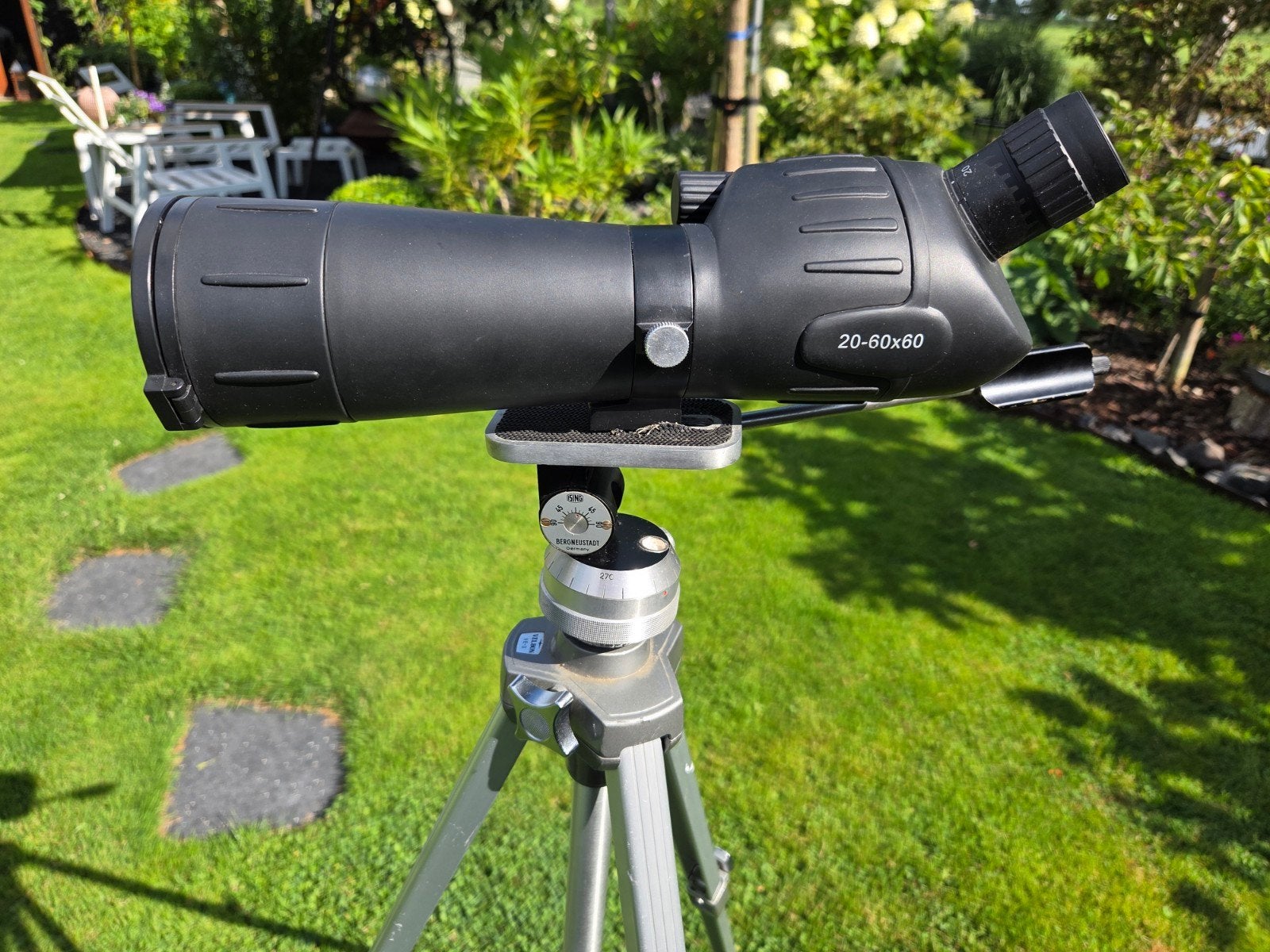 Spotting Scope 20-60x60 + Velbo Ve3 statief+ Isingkop+ Tas, Ophalen, Minder dan 80 mm, Lenzentelescoop (refractor)