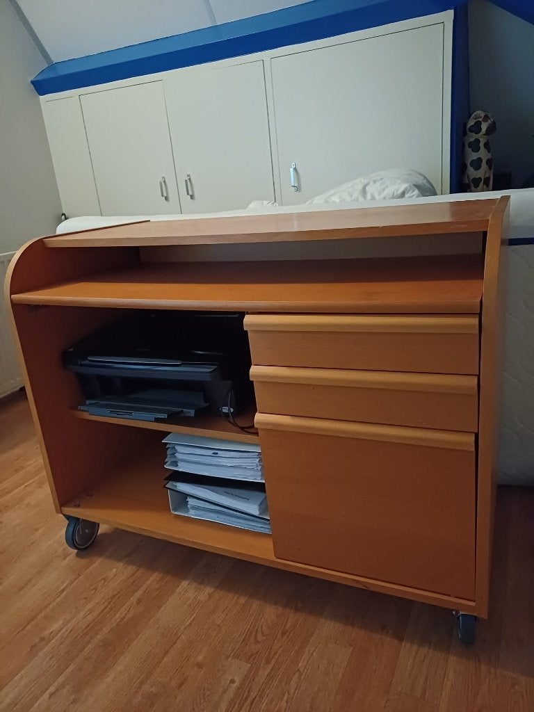 bureau secretair, Huis en Inrichting, Ophalen, Gebruikt, Hout, Met lades