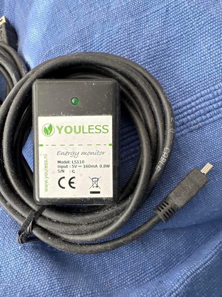 Youless Energy monitor LS110 (2*), Ophalen of Verzenden, Gebruikt