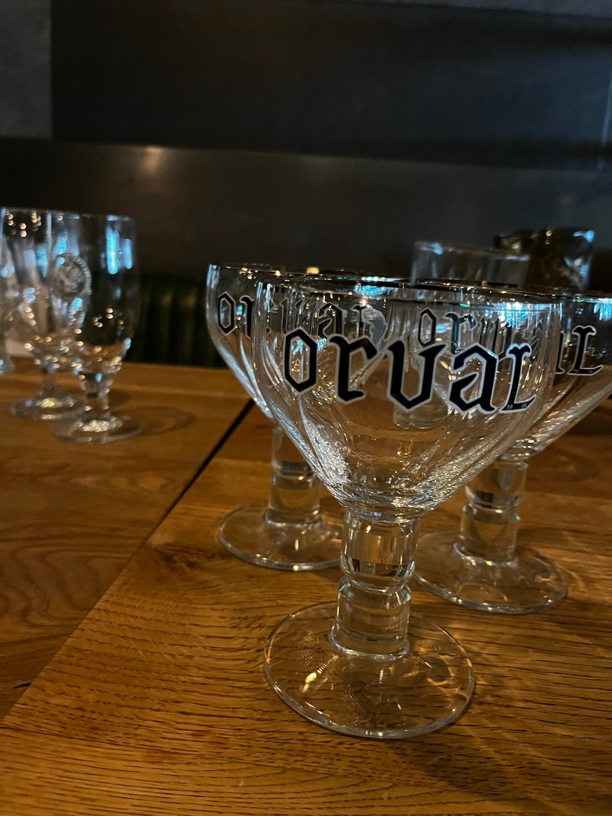 Orval bierglazen - Set van 6 stuks, Verzamelen, Biermerken, Ophalen of Verzenden, Zo goed als nieuw, Glas of Glazen, Stella Artois