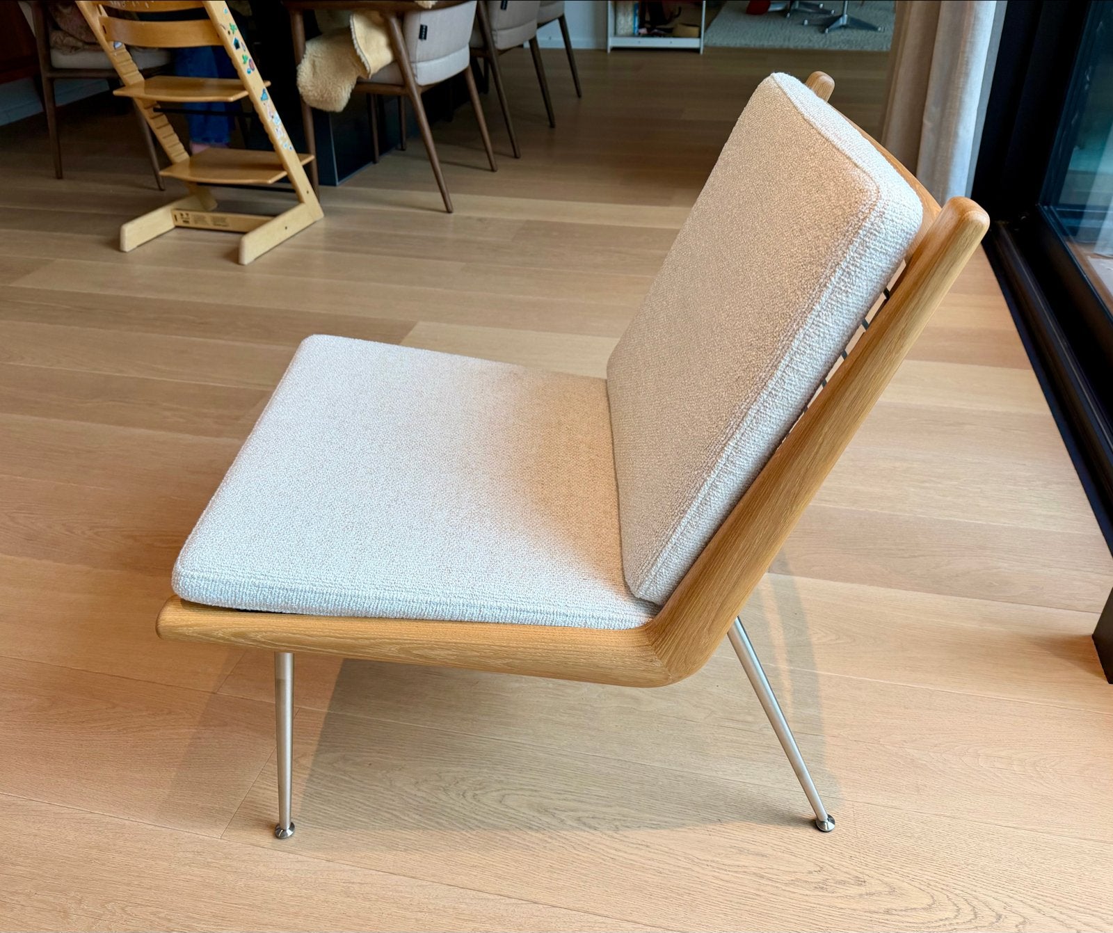 2 x AndTradition Boomerang Lounge Chairs, Ophalen, Twee, Modern, midcentury, Wit