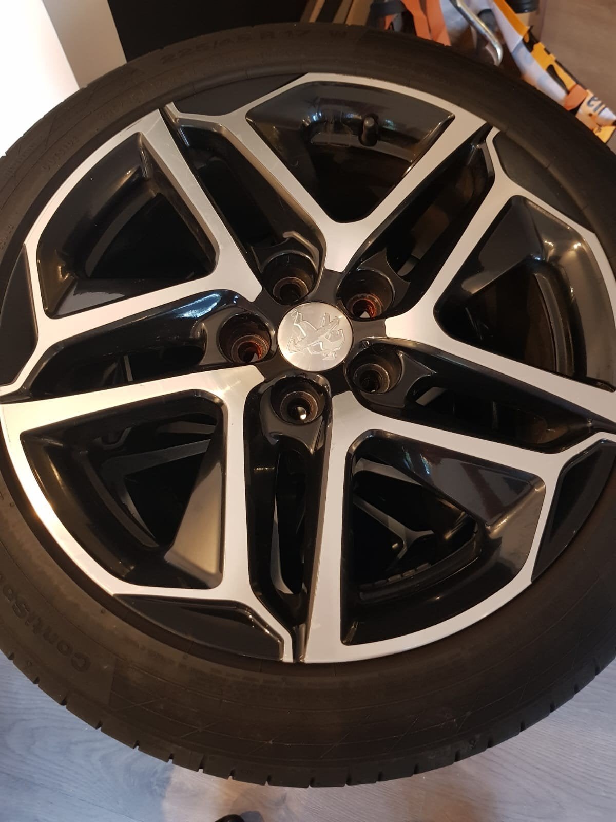 Originele Peugeot velgen 225/45 ZR 17inc met banden, Auto-onderdelen, Ophalen, Gebruikt, Banden en Velgen, 17 inch