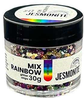 Jesmonite glitter chips rainbow mix potje 30 gram, Hobby en Vrije tijd, Knutselen, Nieuw, Knutselmateriaal, Overige merken, Overige thema's