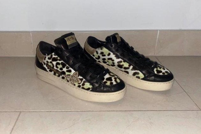 AMA BRAND - LEOPARD GREEN "SLAM" EU40, Overige kleuren, Nieuw, Ophalen of Verzenden, Sneakers of Gympen