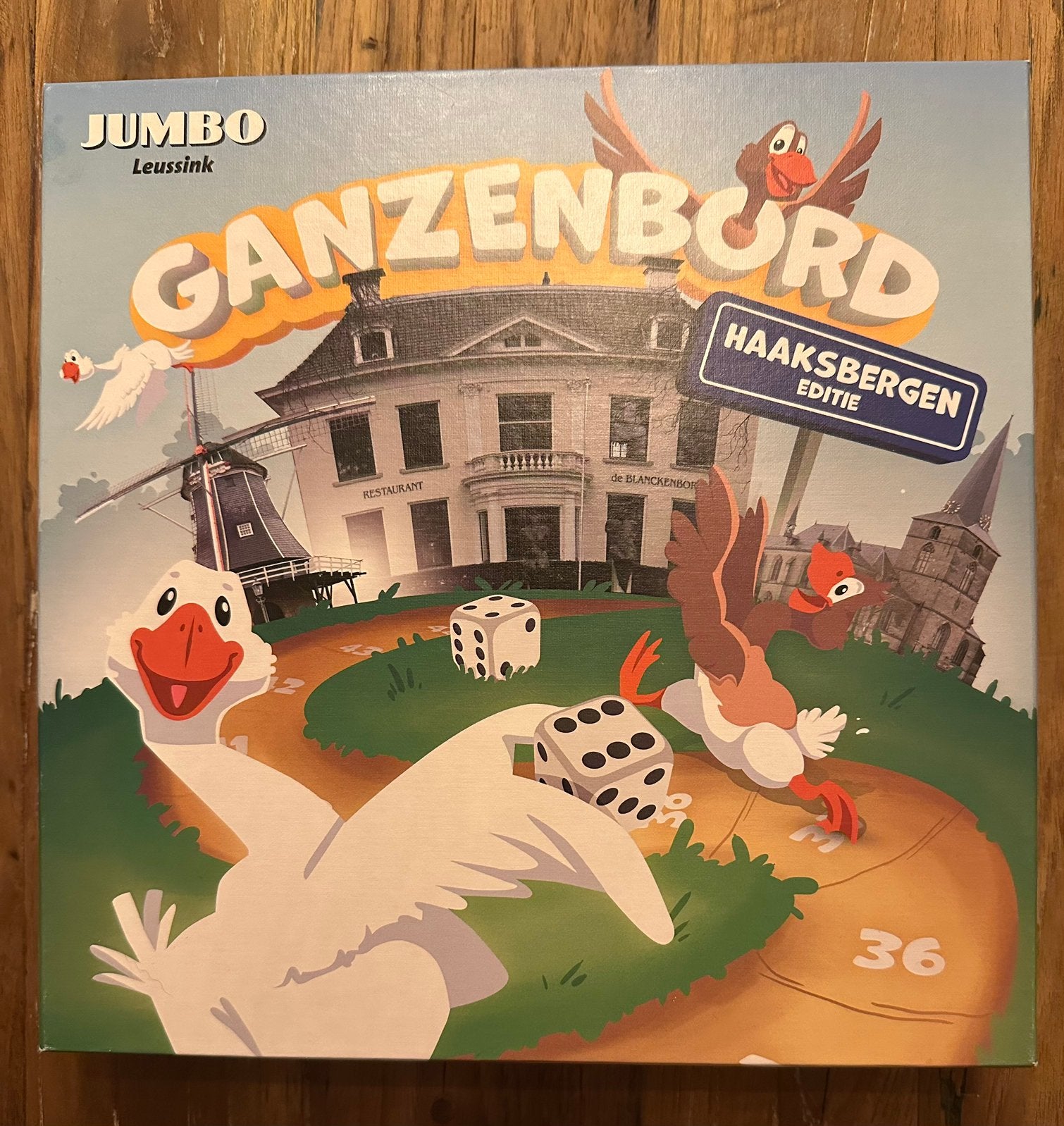 Ganzenbord Haaksbergen Editie – Jumbo – compleet, Drie of vier spelers, Ophalen of Verzenden, Zo goed als nieuw