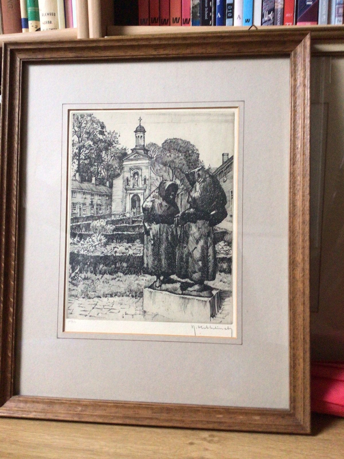 Litho Bredaas Begijnhof, Ophalen of Verzenden