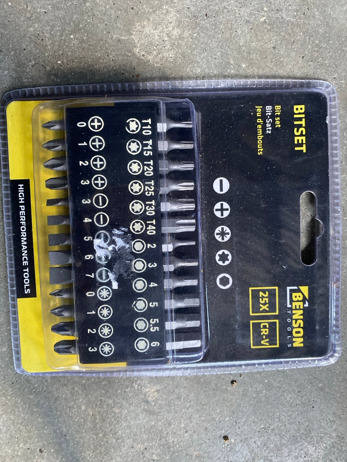 Nieuwe Benson Tools Bitset 25-delig CR-V, Onbekend, Nieuw, Ophalen of Verzenden, Onbekend