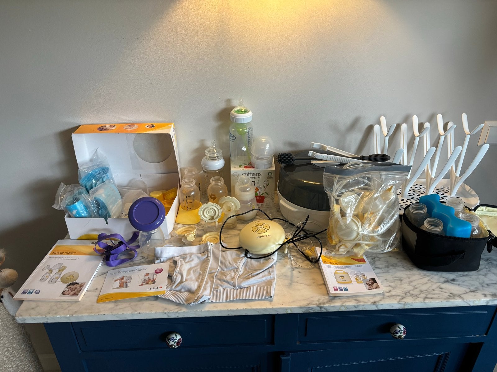 Medela kolfset met accessoires, Ophalen of Verzenden, Gebruikt