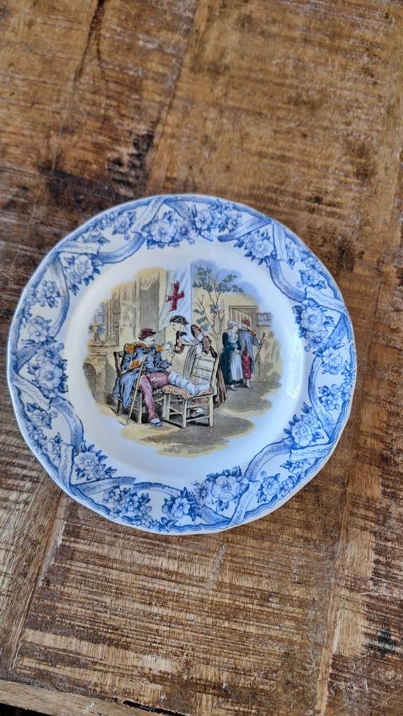 Bijzonder bordje Rode Kruis uit 1878 van Petrus Regout, Ophalen of Verzenden