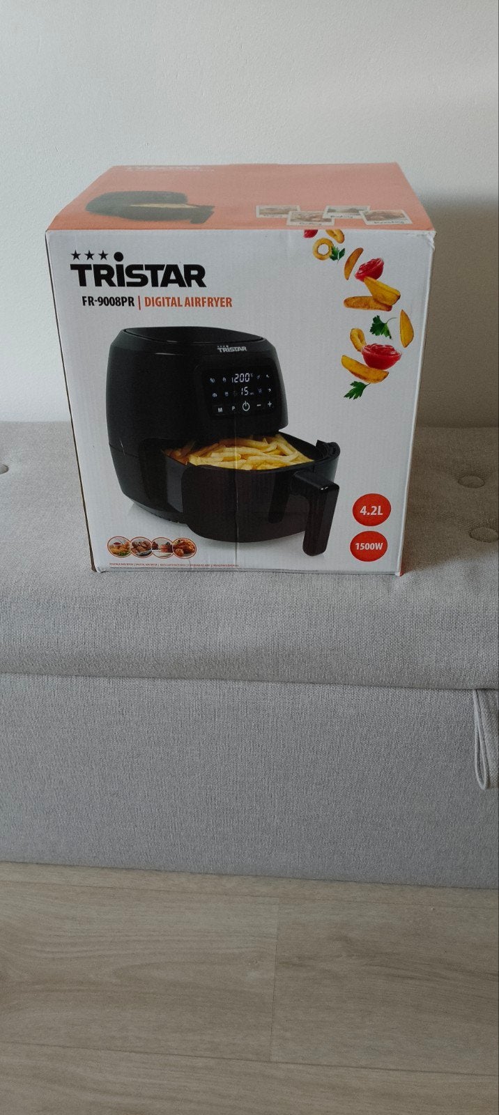 Nieuwe Tristar Digitale Airfryer FR-9008PR - 4.2L, 1500W, Ophalen of Verzenden, Nieuw, Airfryer, 1500 gram of meer