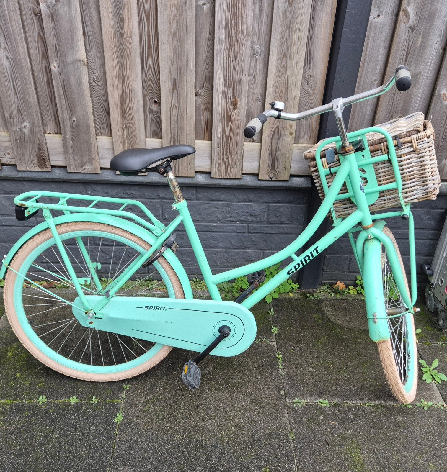 Spirit 26 inch meisjesfiets met mandje, Terugtraprem, Gebruikt, Handrem, Spirit