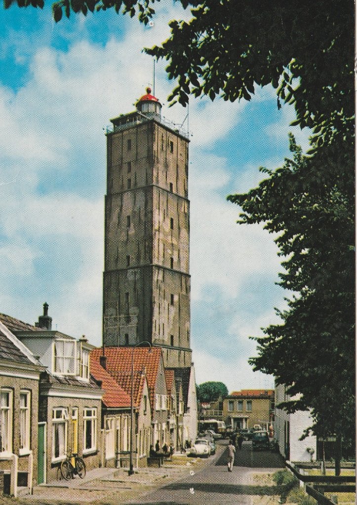 WEST TERSCHELLINH Brandaris Vuurtoren met VW Kever, Verzenden, 1960 tot 1980, Gelopen, Waddeneilanden