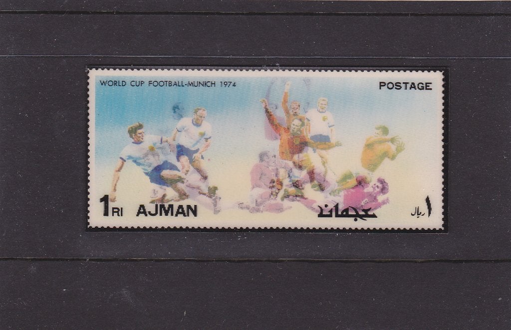 Voetbal in 3 D WK 74 Ajman (616), Verzenden, Postfris, Sport
