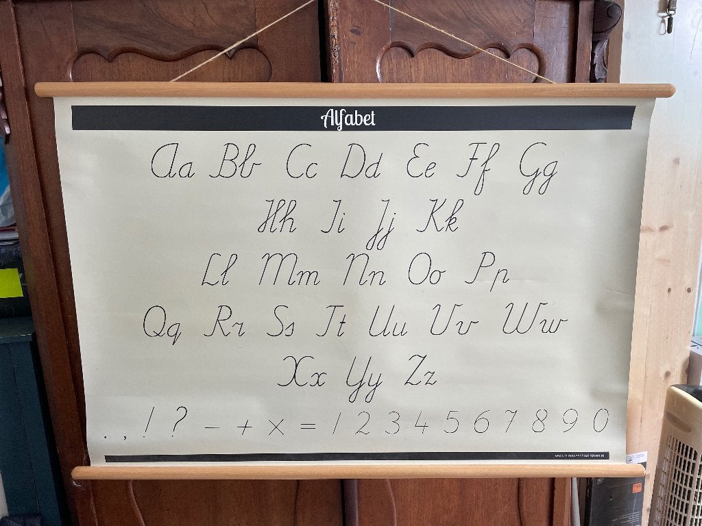 Alfabet poster, 50 – 75, Gebruikt, Ophalen of Verzenden, 100 tot 125 cm