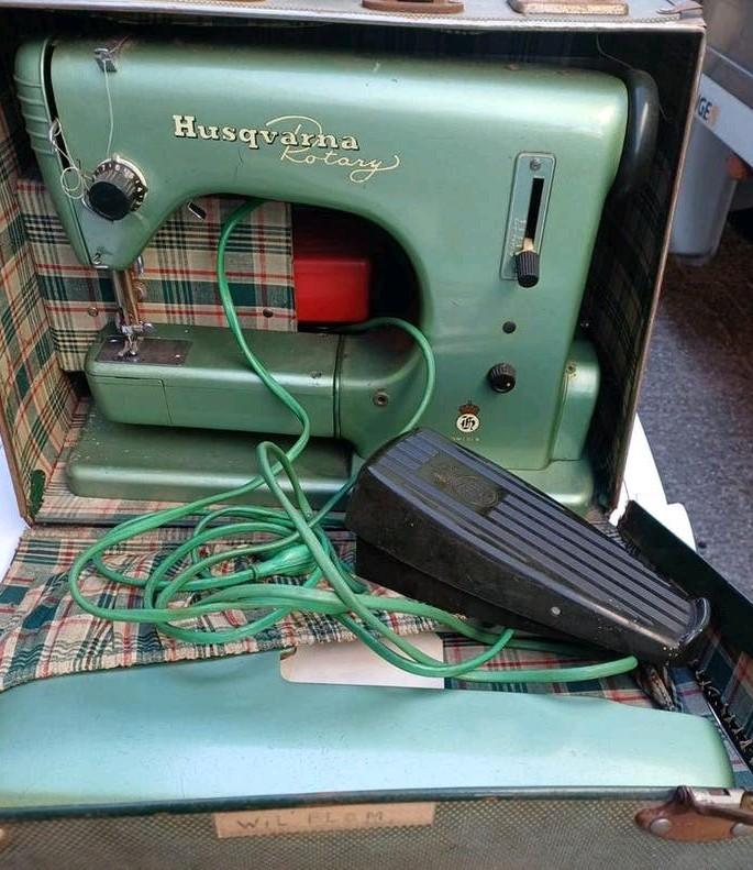 Husqvarna Rotary Naaimachine - Vintage Groen, Ophalen of Verzenden