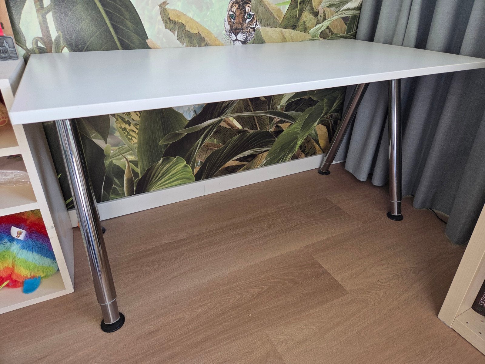 IKEA GALANT bureau - Wit, in hoogte verstelbaar, Ophalen, Gebruikt, Metaal, In hoogte verstelbaar