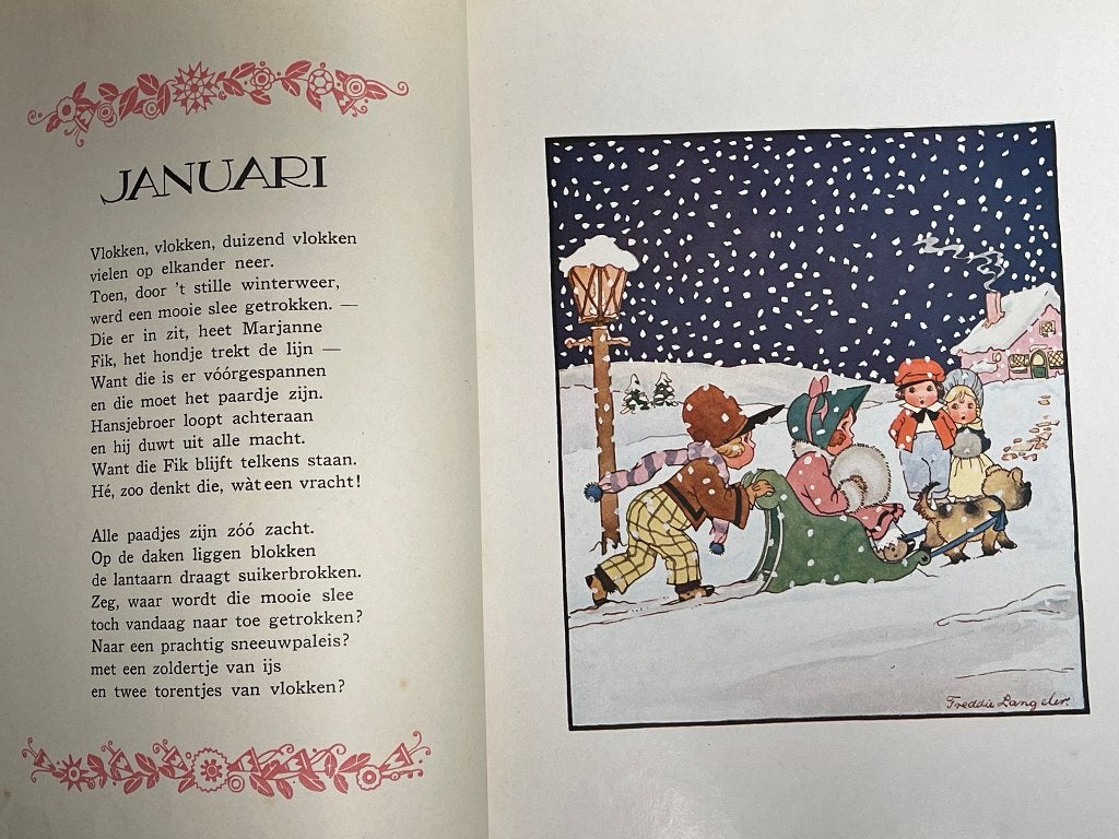 't jaartje rond versjes van Martien Beversluis / ca. 1930, Antiek en Kunst, Ophalen of Verzenden
