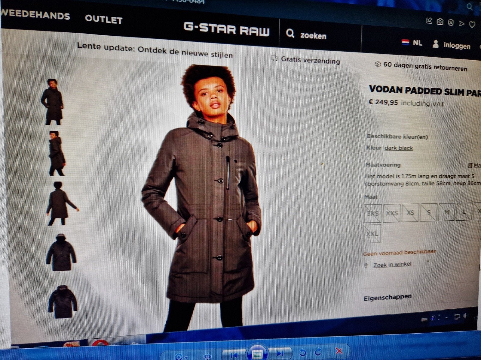 G-Star RAW Winterjas S, Kleding | Dames, Zwart, Ophalen of Verzenden, Maat 36 (S), Gedragen