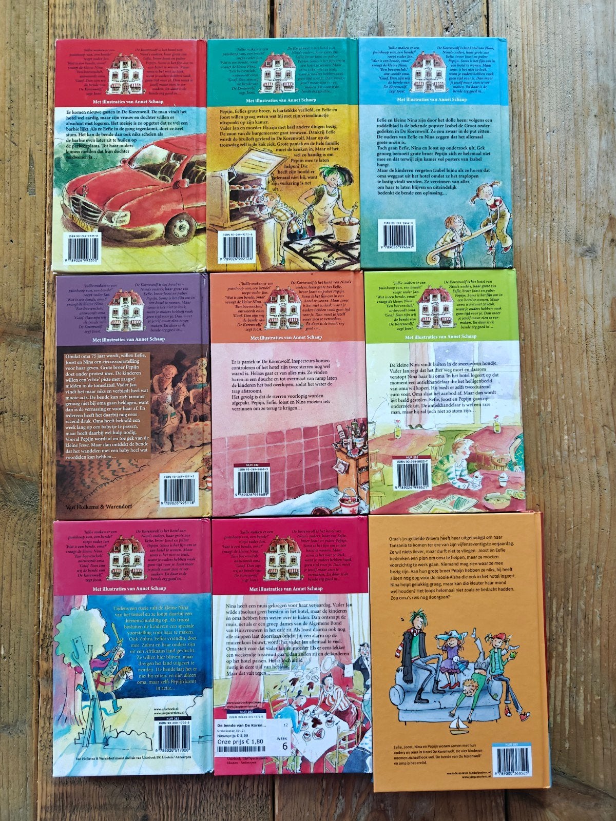 9 Delen van de serie: De bende van de korenwolf., Ophalen of Verzenden, Gelezen, Fictie algemeen