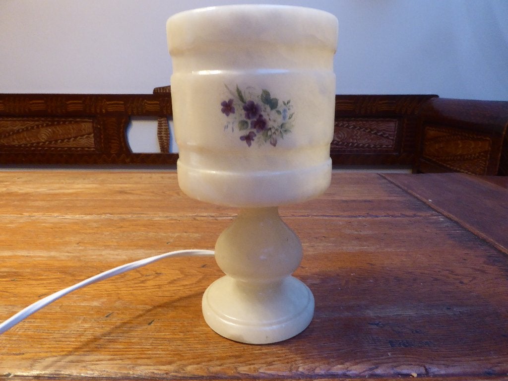 Vintage onyx lampje, Ophalen of Verzenden