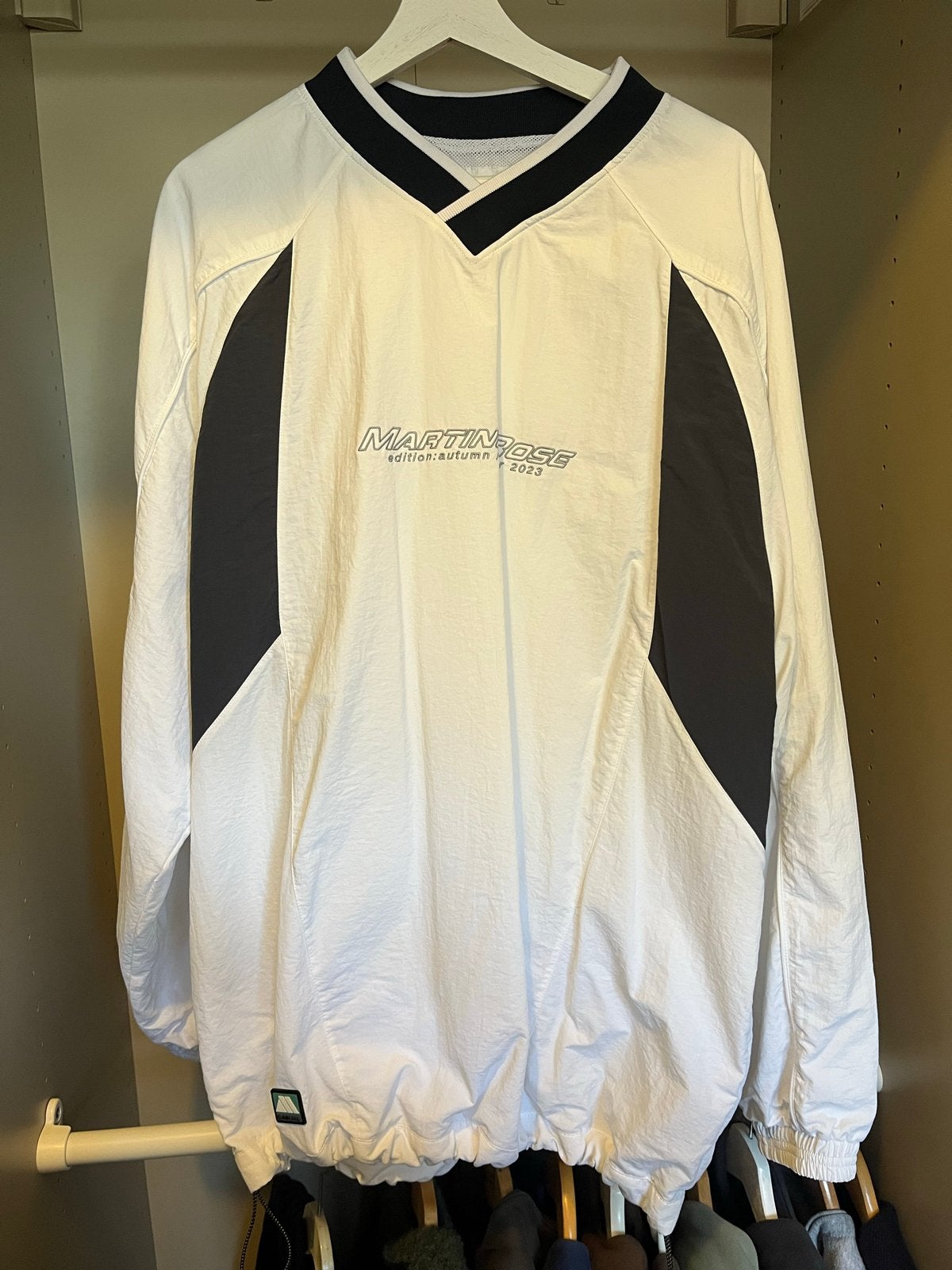 Nieuwe Martine Rose Sports Pullover - Wit/Navy - Maat S, Ophalen of Verzenden, Nieuw, Maat 46 (S) of kleiner, Wit