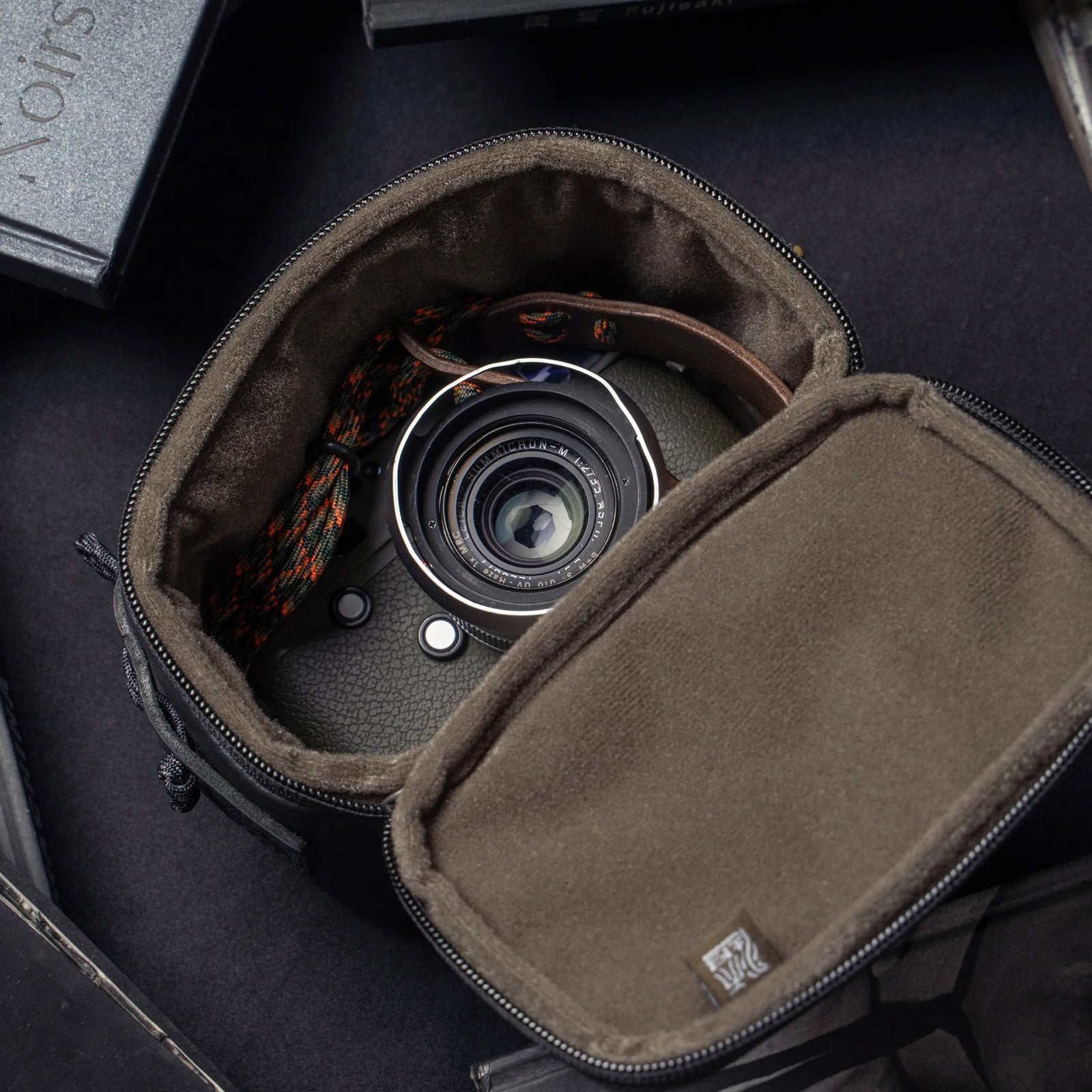 Wotancraft Leren Camera Pouch L NIEUW, voor o.a. Leica Q2/Q3, Ophalen of Verzenden, Zo goed als nieuw, Schoudertas, Overige merken