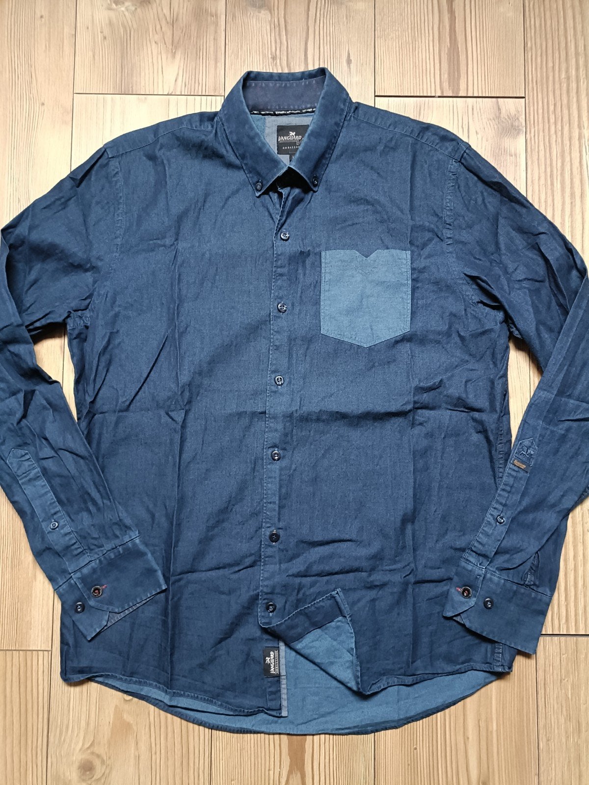 Vanguard maat L, Ophalen of Verzenden, Zo goed als nieuw, Blauw, Halswijdte 41/42 (L)