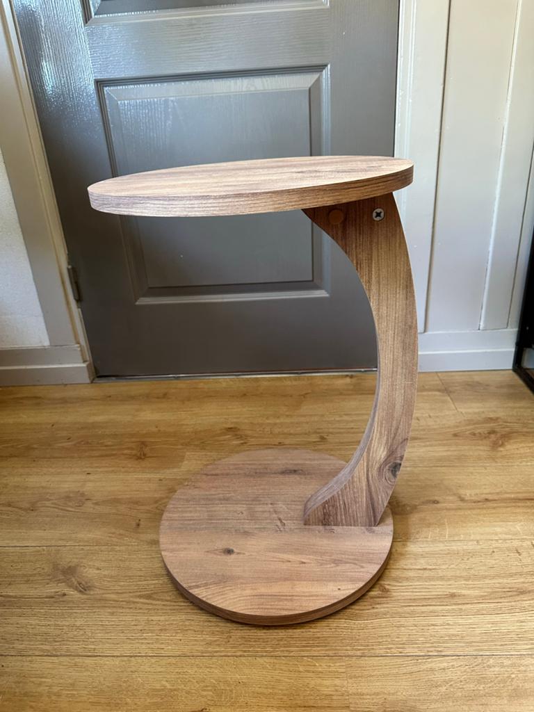 Bijzettafel hout met wieltjes, Ophalen, Minder dan 55 cm, Gebruikt, Modern hout