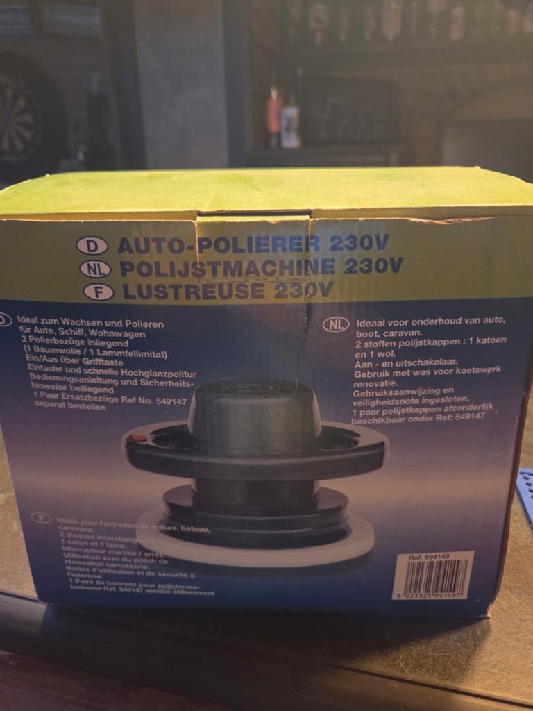 Auto Polijstmachine 230V - Nieuw in doos, Auto diversen, Ophalen of Verzenden, Nieuw