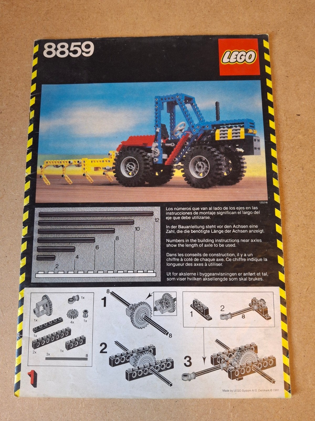 Lego Instructieboekje set 8859. Jaren 80 Technic, Lego, 33 Bath Road, Slough, UK, Lego, Ophalen of Verzenden