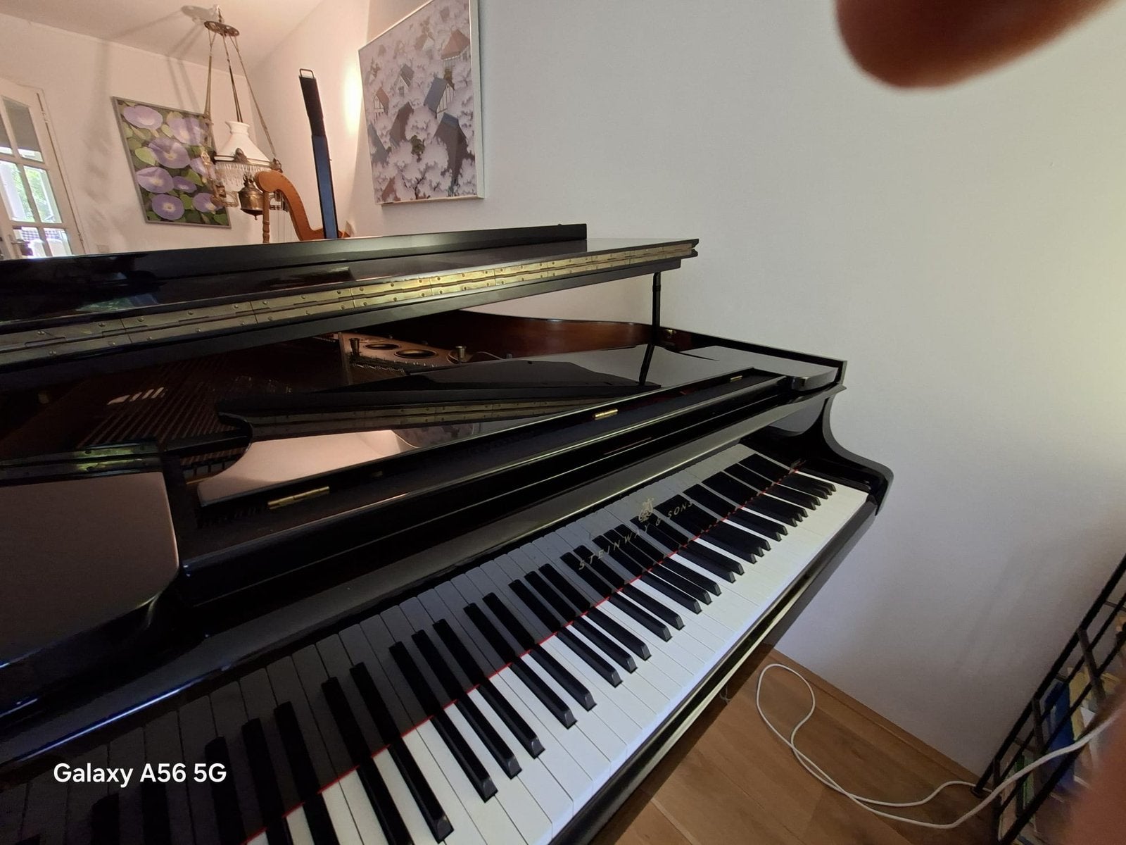 Steinway vleugel mod O 1m80, Muziek en Instrumenten, Ophalen, Zwart, Zo goed als nieuw, Hoogglans