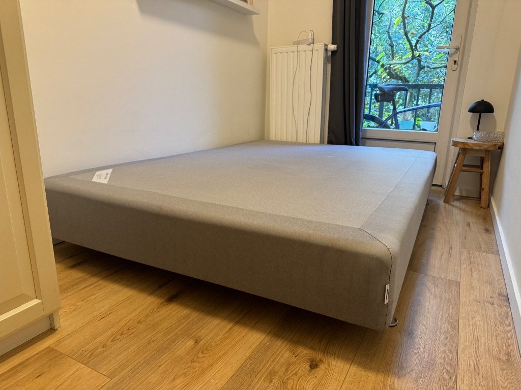 Boxspring IKEA Grijs 140 x 200, Ophalen, Gebruikt, Tweepersoons, 140 cm
