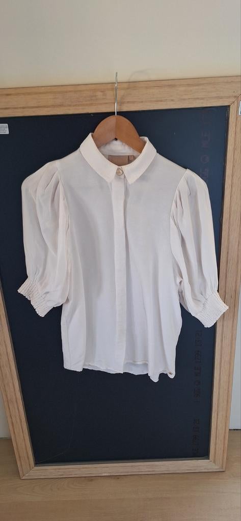 Josh V blouse maat S ecru, Kleding | Dames, Blouses en Tunieken, JOSH V, Wit, Ophalen of Verzenden, Zo goed als nieuw